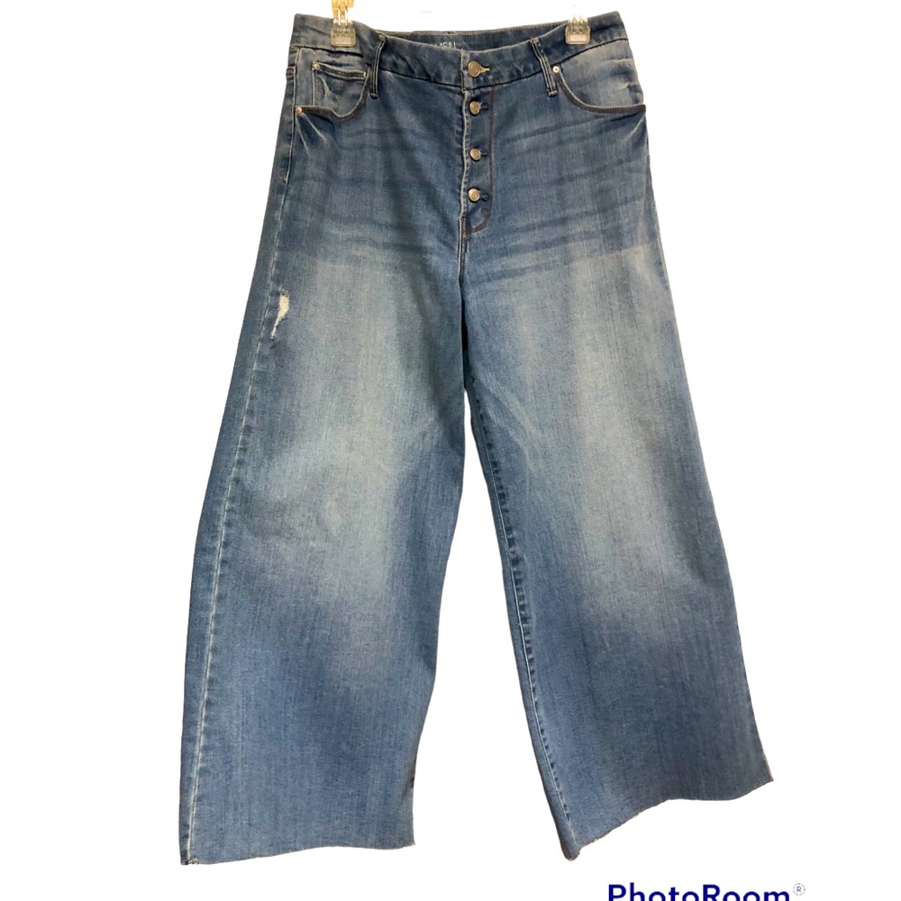 NWT Time & Tru high rise straight wide leg jeans Sz 14